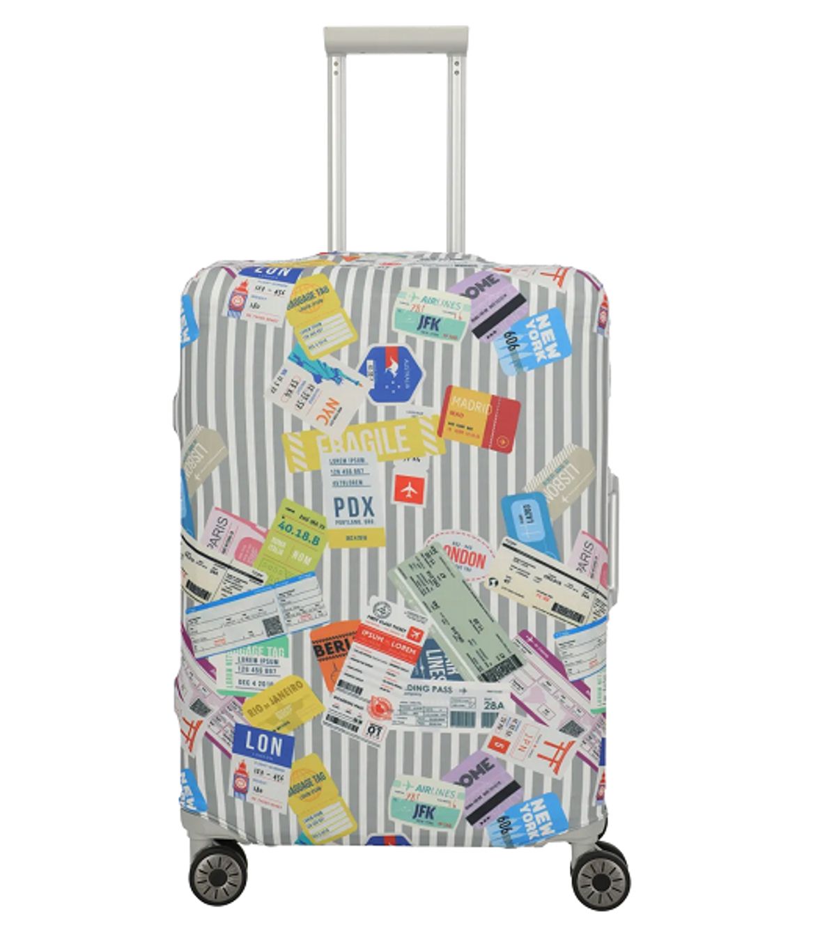 Travelite Kuffertcover M 64 cm - 71 cm Multi Color/ Tickets 000316-97