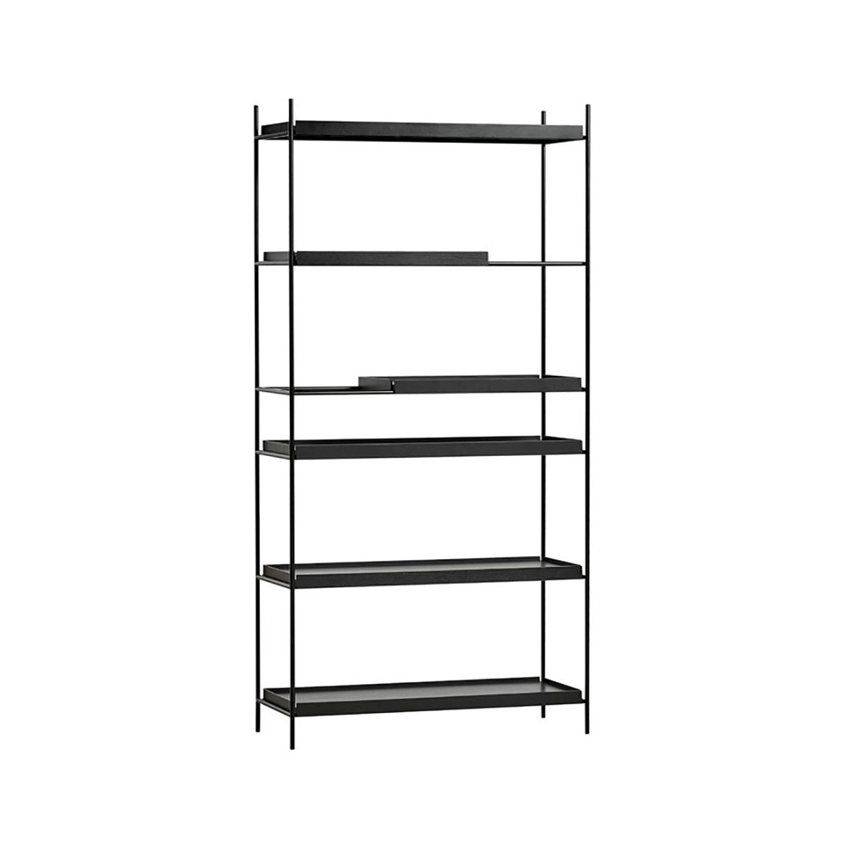 Tray Shelf, høj fra Woud (Black: 4 wide, 2 short)