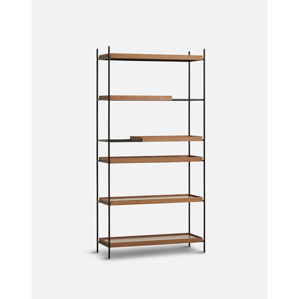 Tray Shelf, høj fra Woud (Walnut: 4 wide, 2 short)