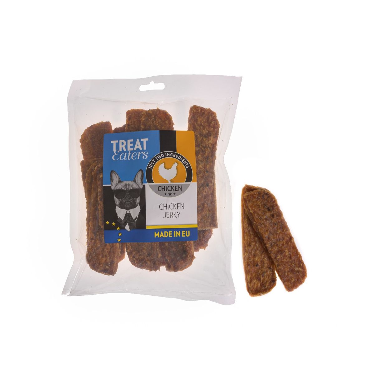 Treateaters Chicken Jerky, 350g. Lavet i EU