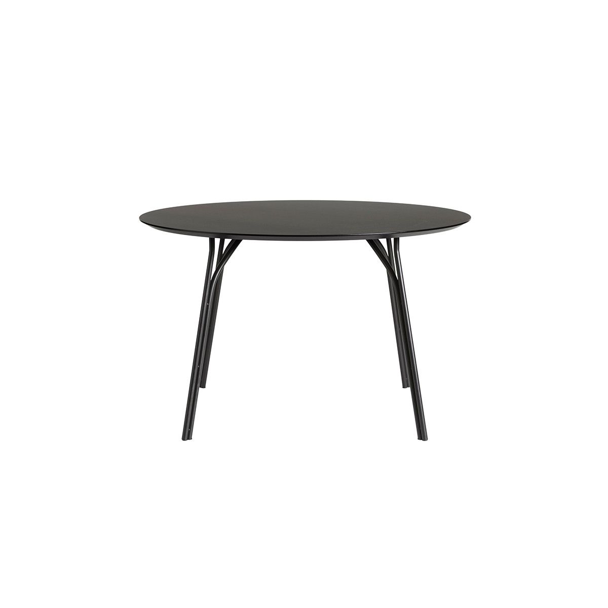 Tree Dining Table Round fra Woud (Ø120 cm, Sort/sort)