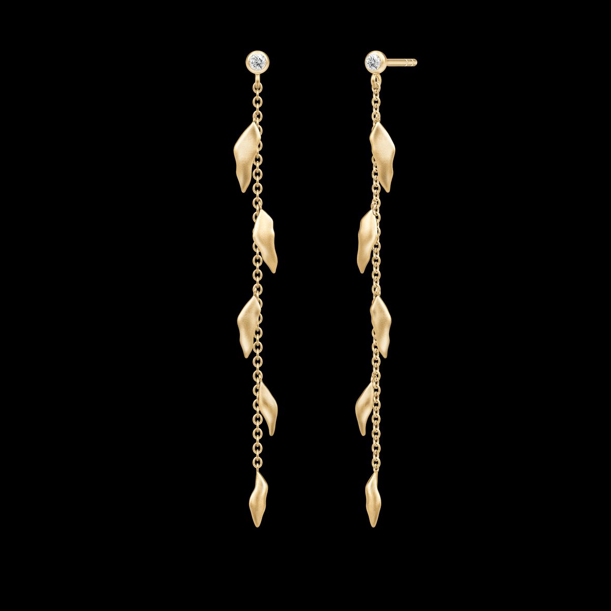 Tree of Life Chain Earrings Clear