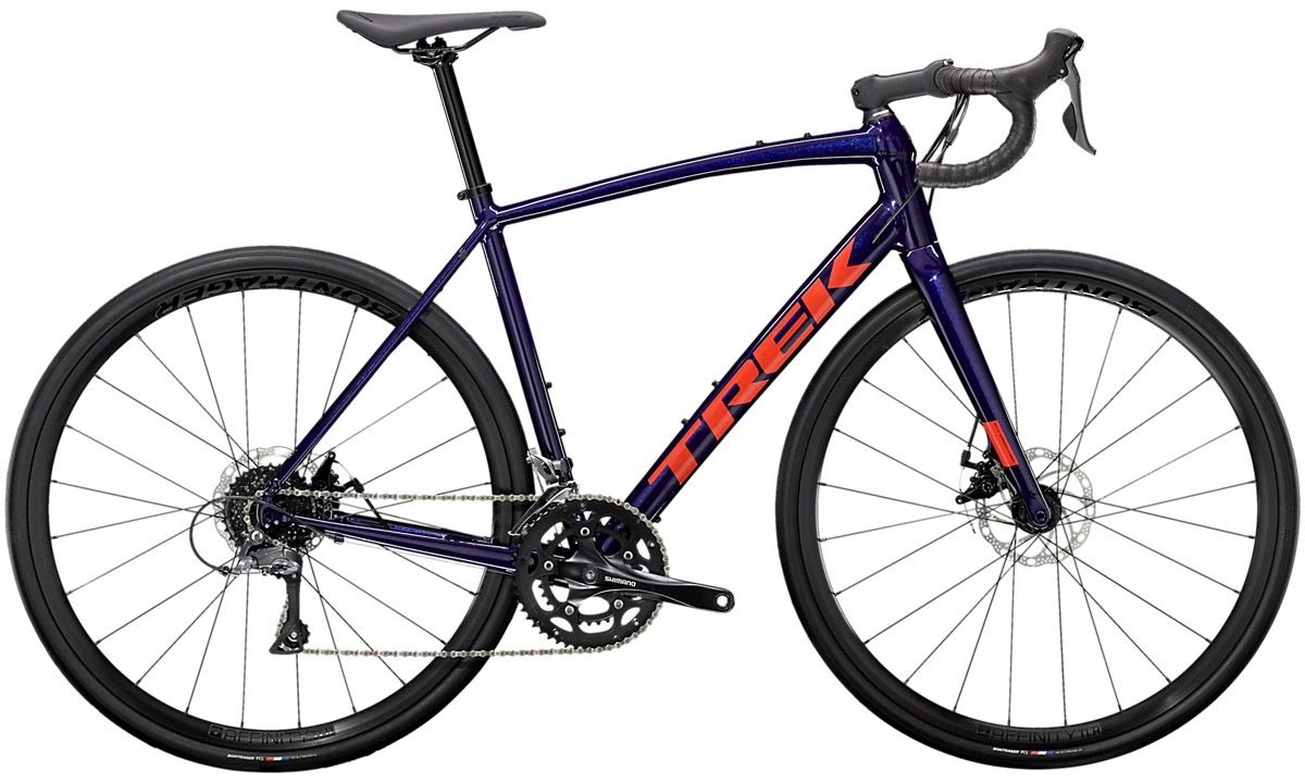 Trek Domane AL 2 Disc 2022 - Sort/Lilla