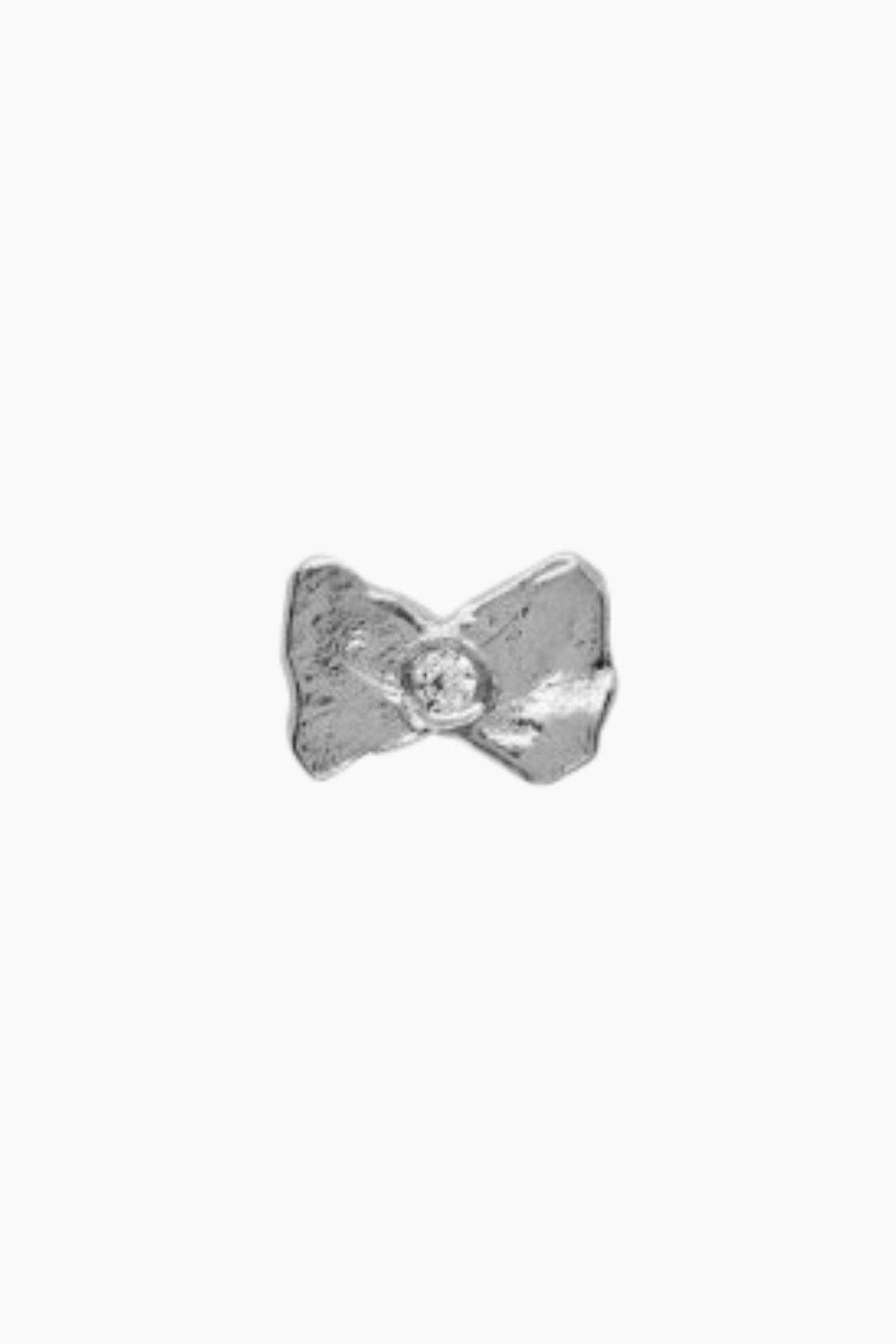 Tres Petit Bow Earring - Silver - Stine A - Sølv One Size