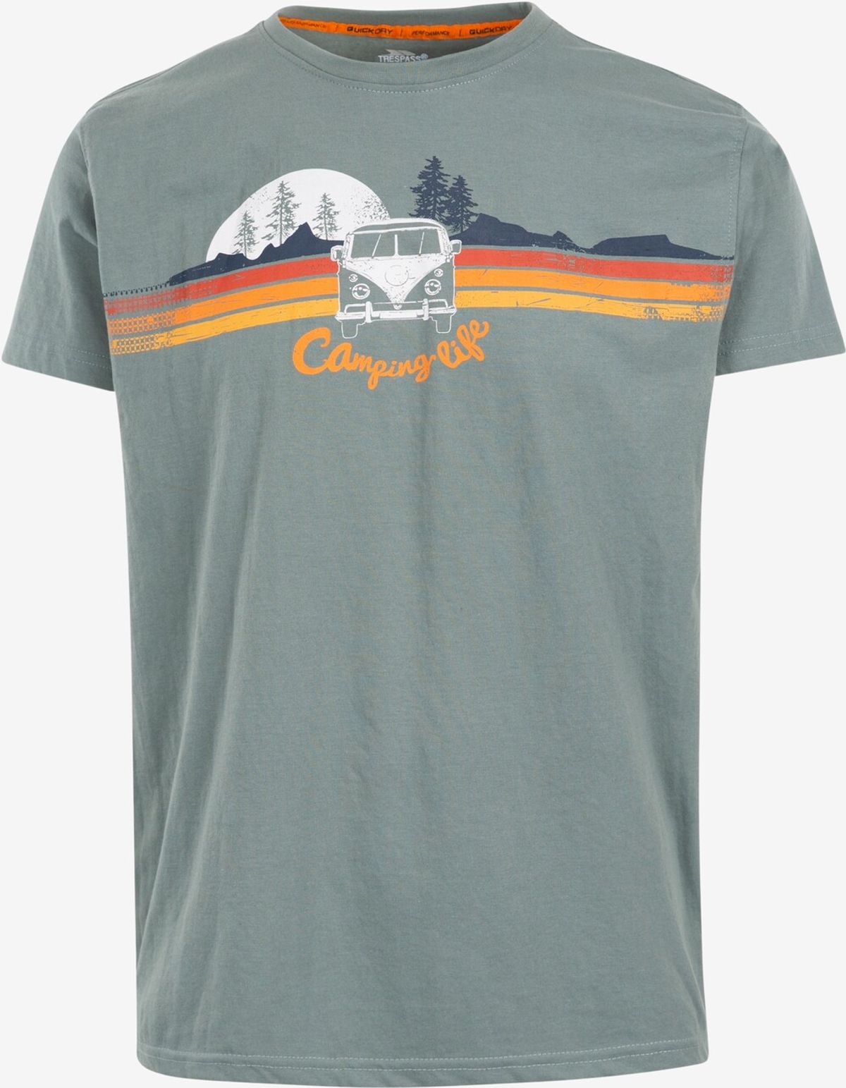 Trespass - Cromer Graphic camping life t-shirt (Blå) - 2XL