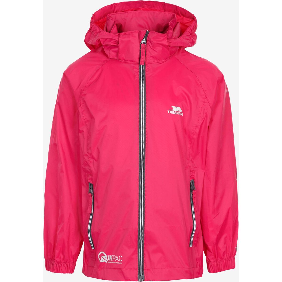 Trespass - Qikpac X Kids regnjakke (Pink) - 3-4 år