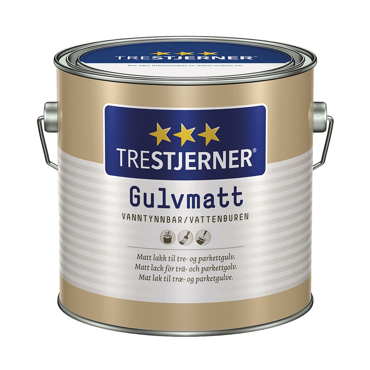 Trestjerner Gulvmat - Gulvlak 3 L