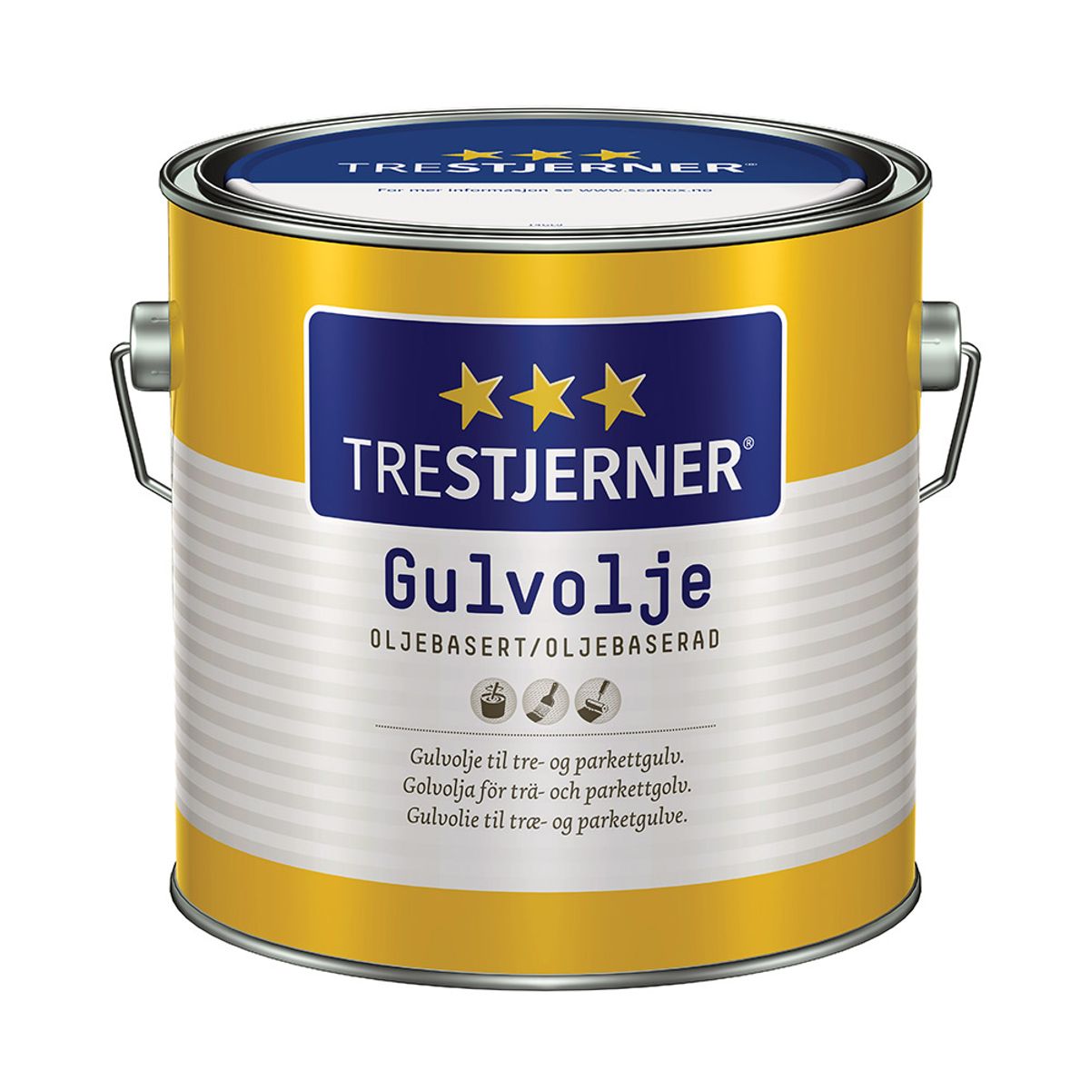 Trestjerner Gulvolie 0,68 L Hvid