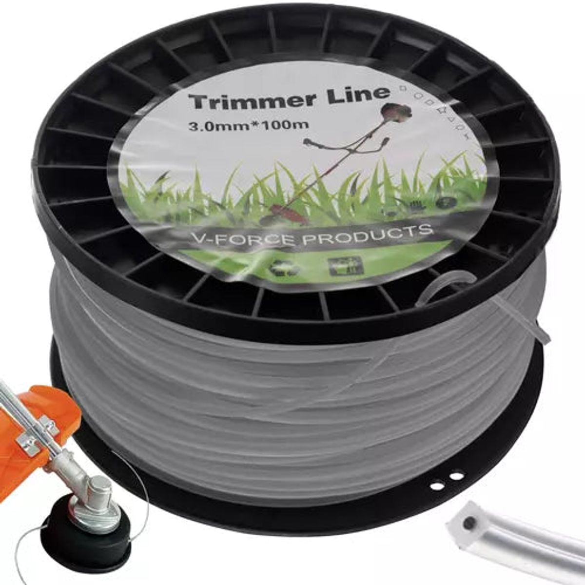 Trimmerline 3mm x 100m Holdbar og Effektiv Græstrimmer Snor