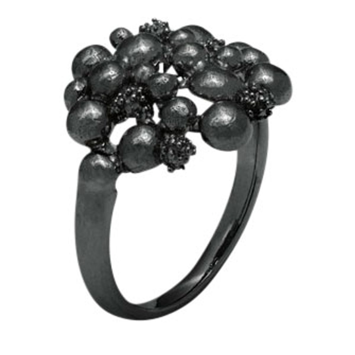 Trine Wilkens, Blossom Dream Ring, Sort Sølv