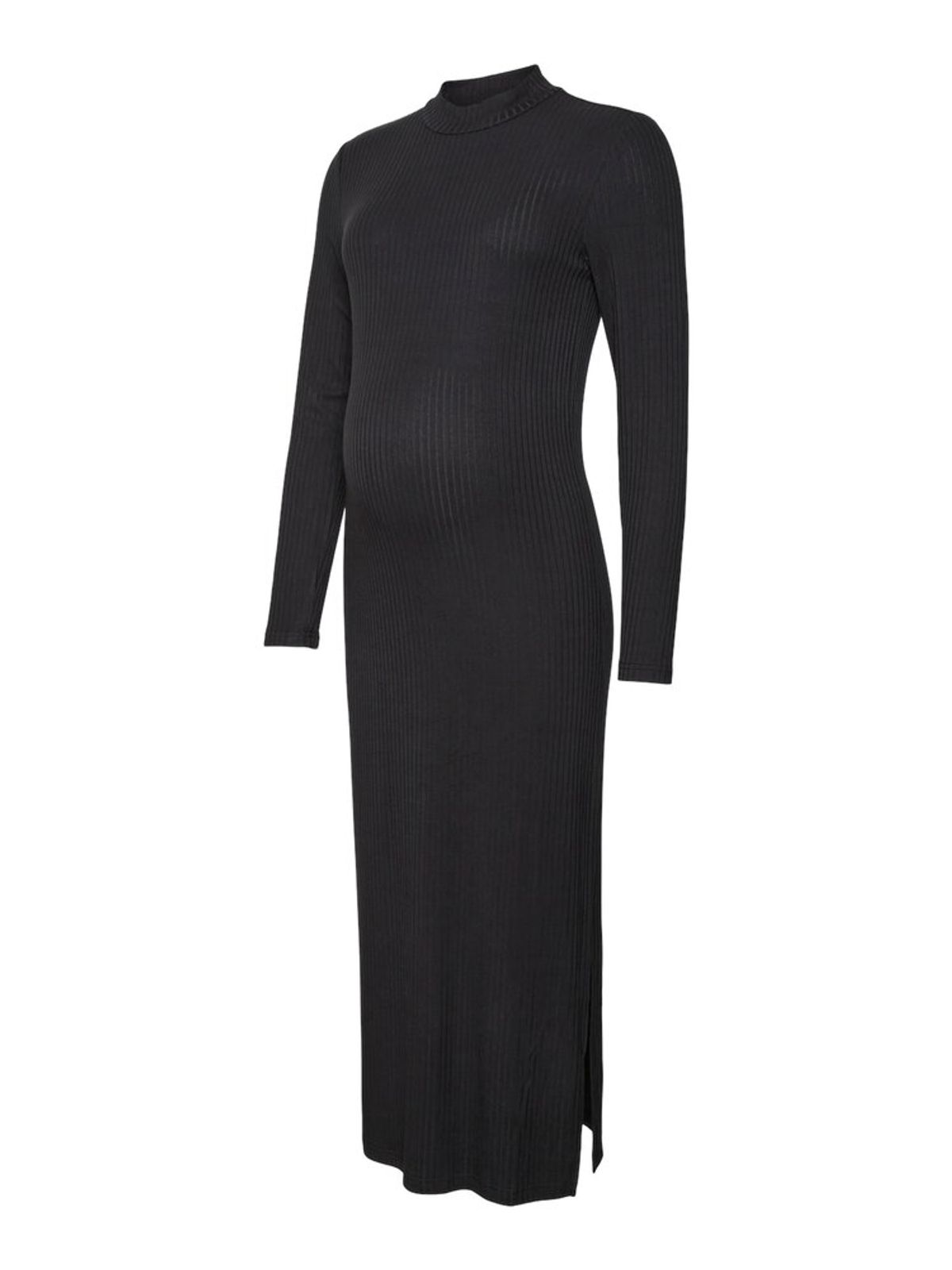 Trinity højhalset jrs midi kjole - BLACK - XL