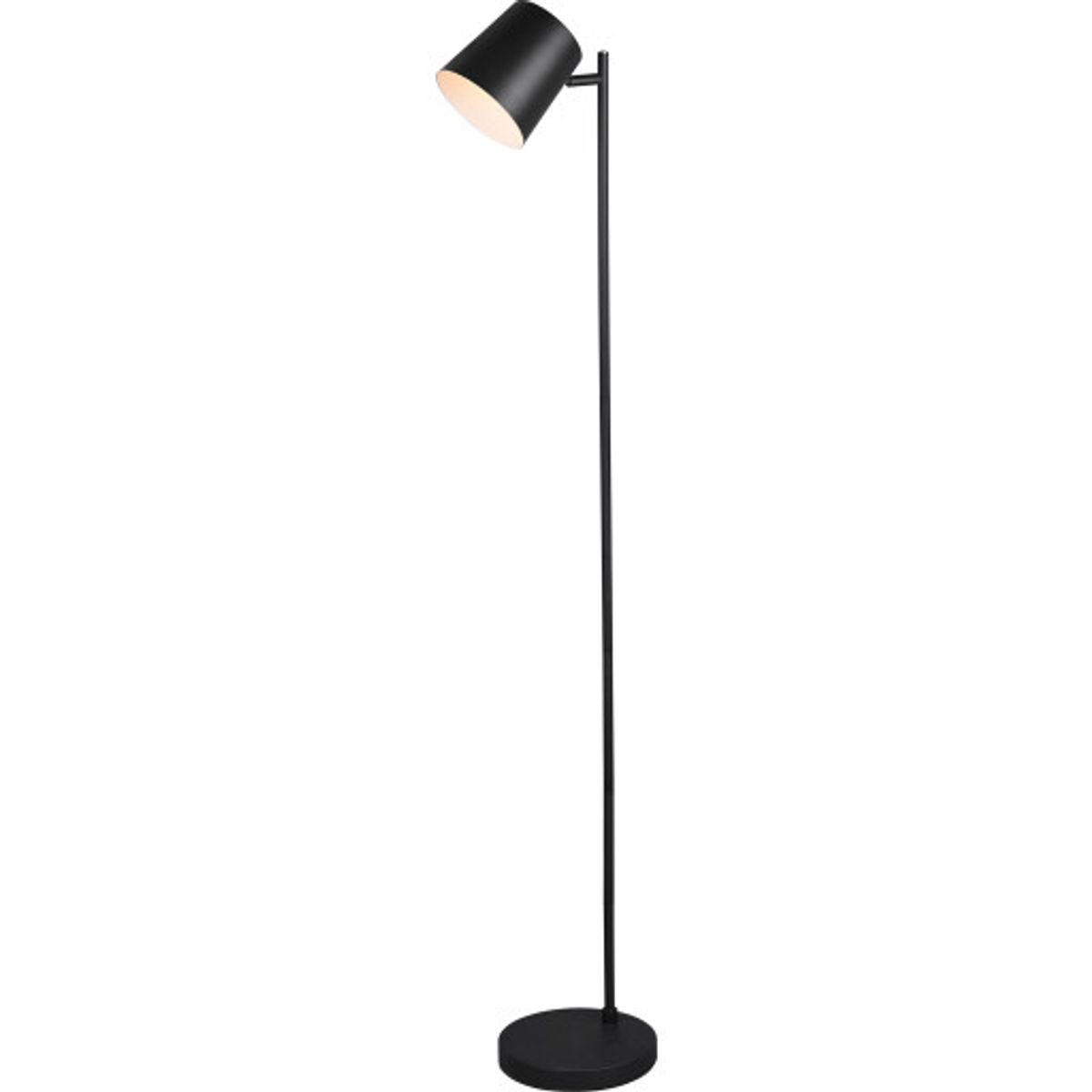 Trio Lighting Blake genopladelig gulvlampe, sort