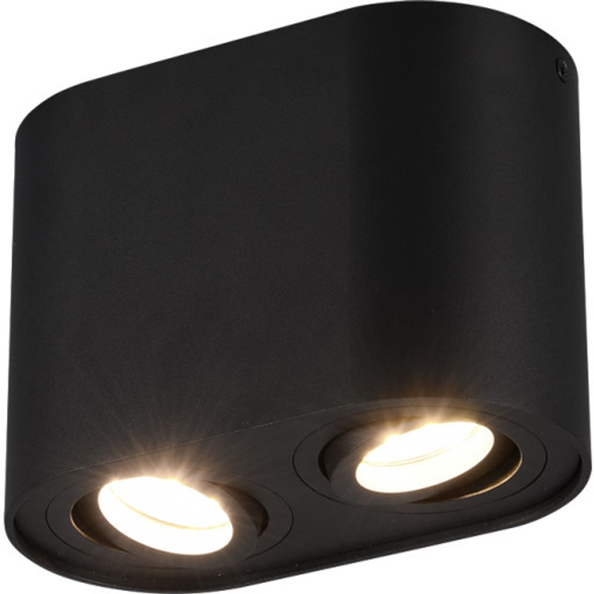 Trio Lighting Cookie påbygningsspot, 2 spots, sort