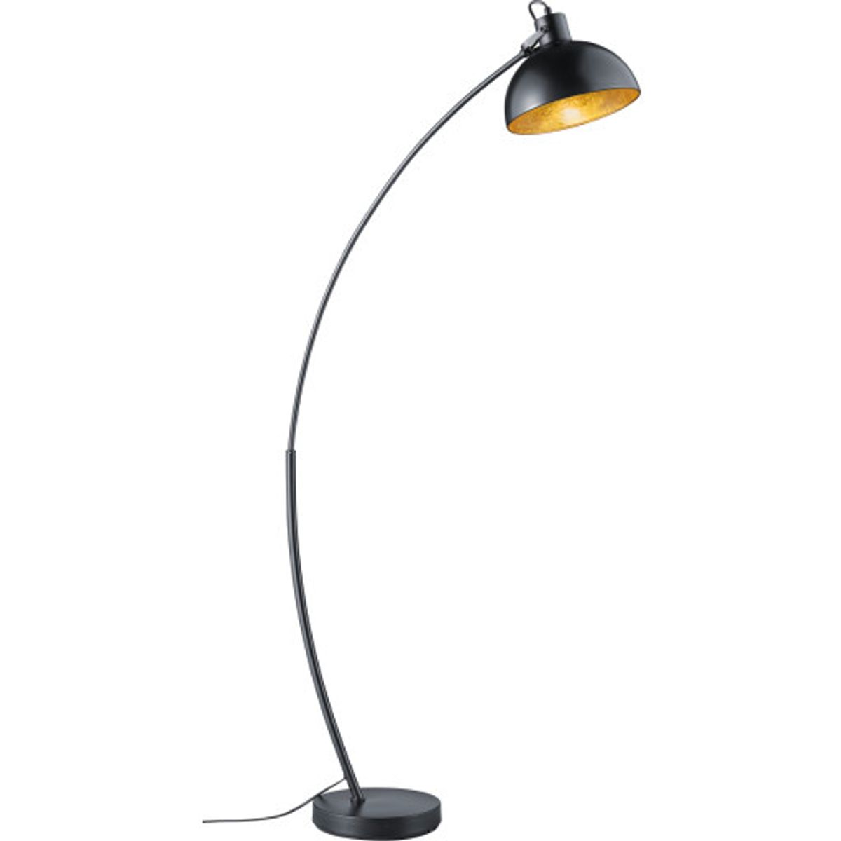 Trio Lighting Recife gulvlampe, sort/guld