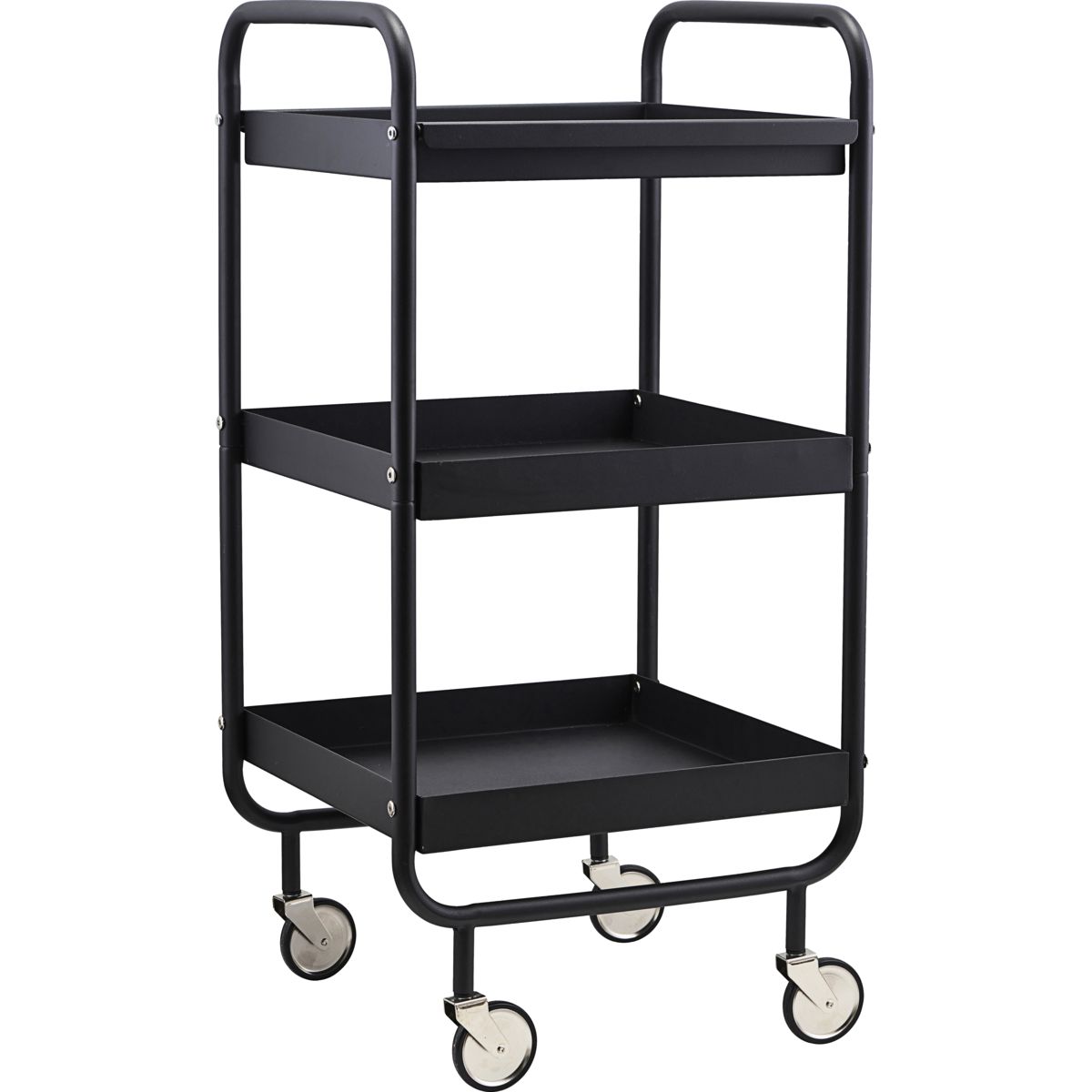 Trolley, HDRoll, Black - Black / Steel / l: 42 cm, w: 38 cm, h: 85 cm