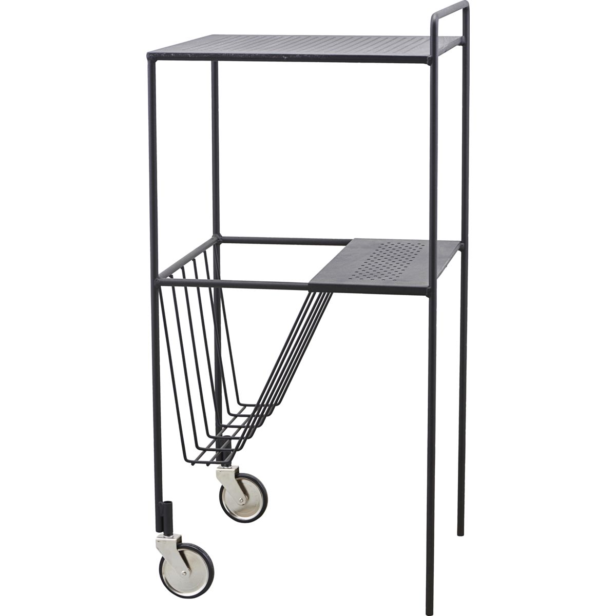 Trolley, HDUse, Black - Black / Steel / l: 35 cm, w: 35 cm, h: 75 cm