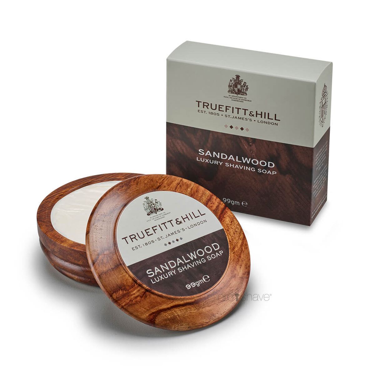 Truefitt & Hill Barbersæbe i træskål, Sandalwood, 99 gr.