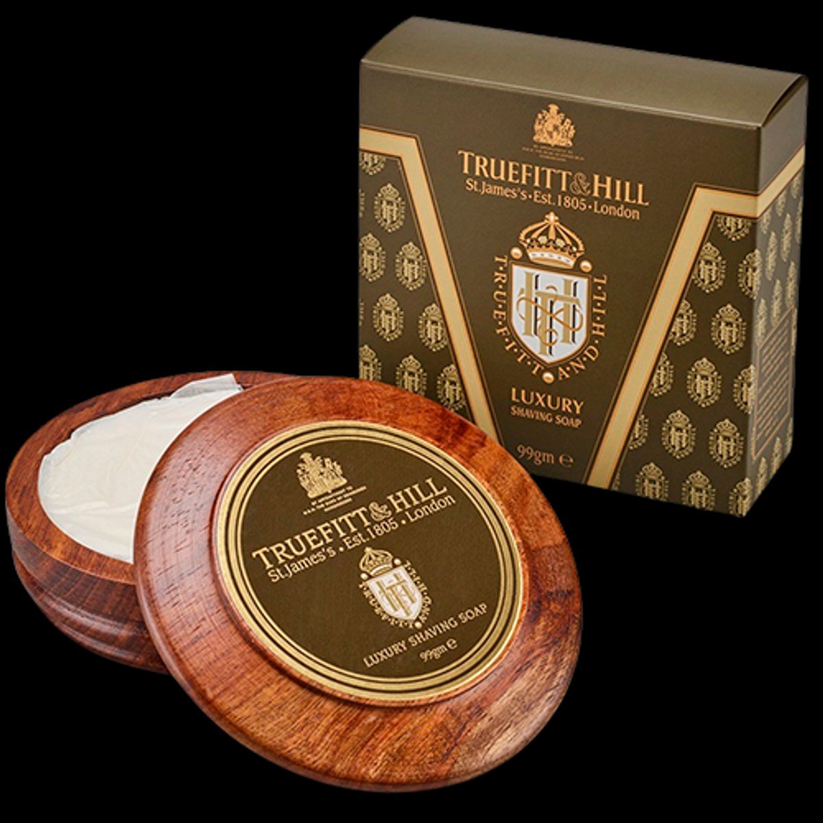 Truefitt & Hill Luxury Shaving Soap in Wooden Bowl (99 g)