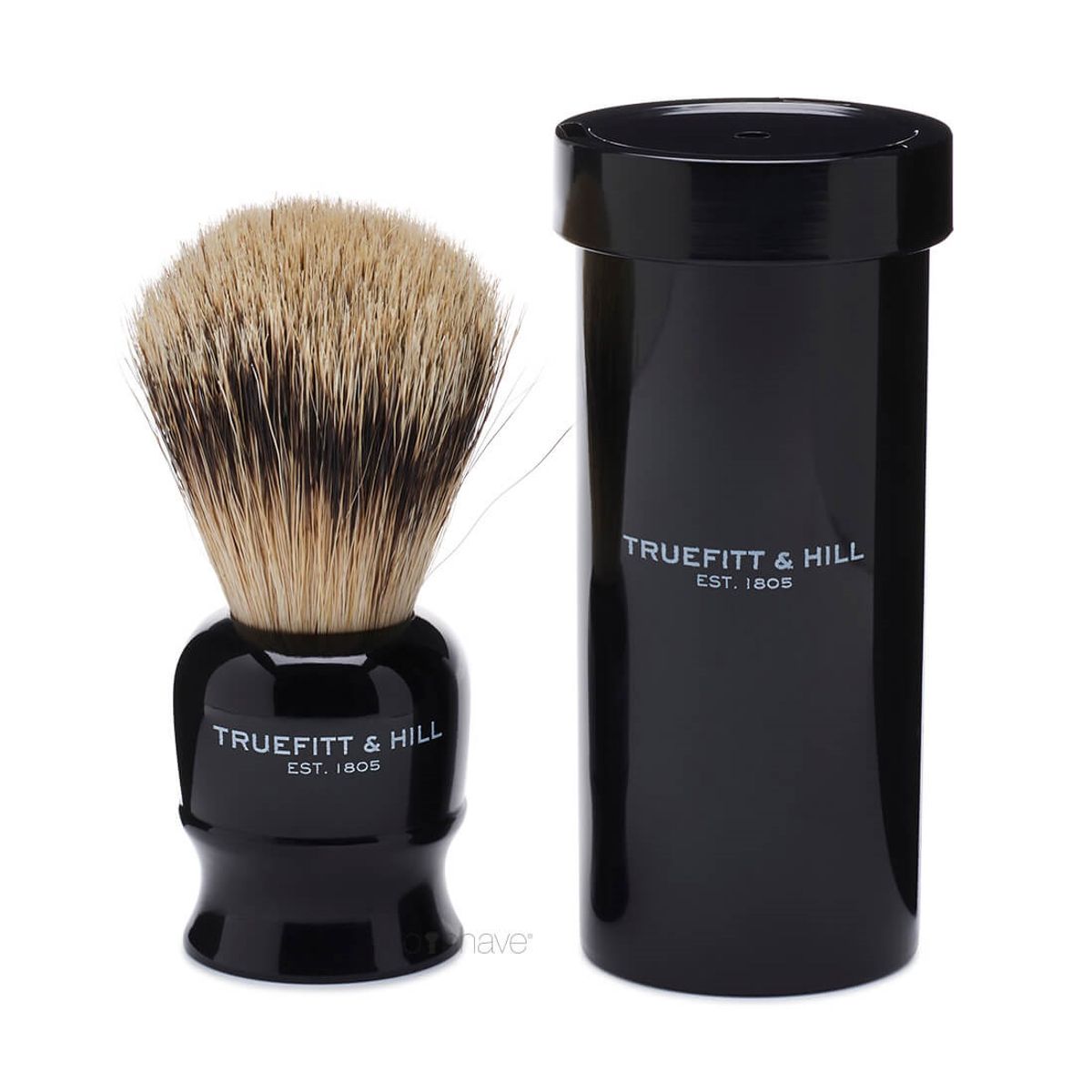 Truefitt & Hill Rejsebørste i rør, Super Badger, Faux Ebony