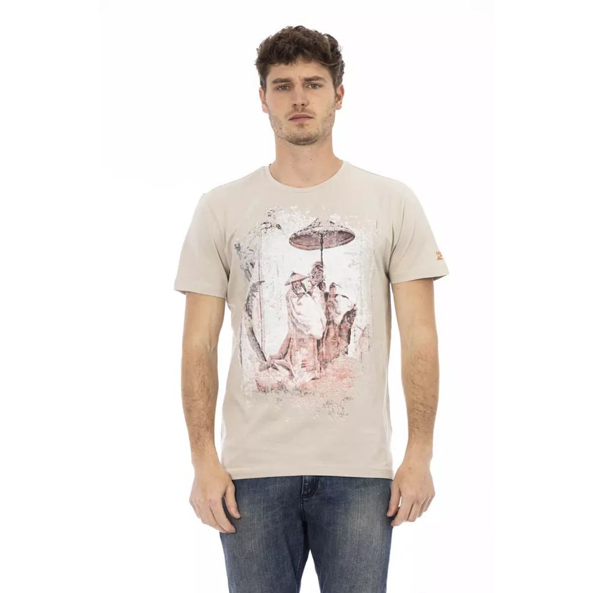 Trussardi Action Beige Bomuld T-Shirt