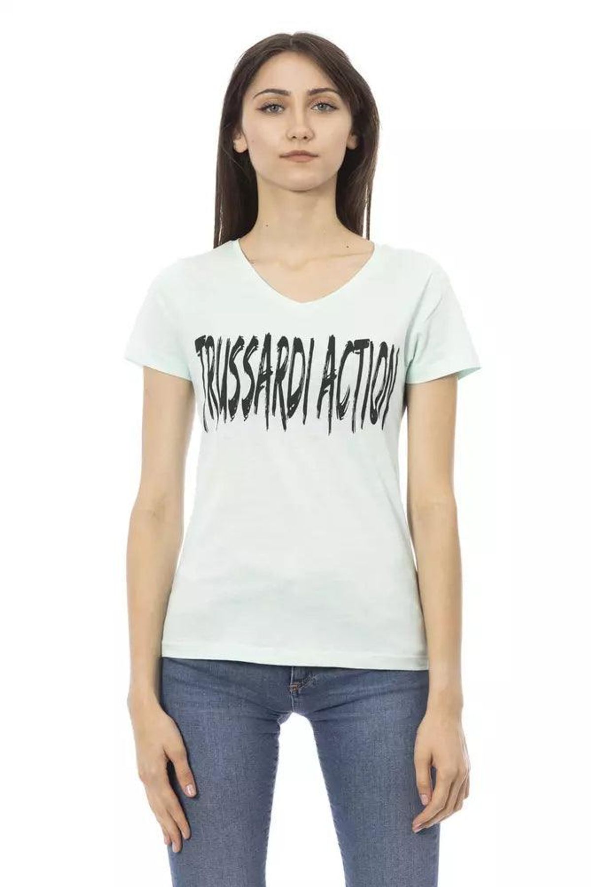 Trussardi Action Blå Bomuld Tops & T-Shirt