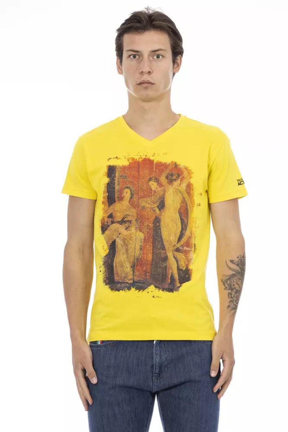 Trussardi Action Gul Bomuld T-Shirt