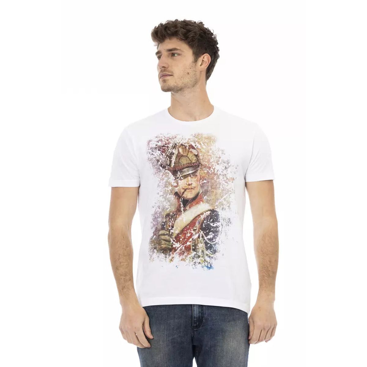 Trussardi Action Hvid Bomuld T-Shirt