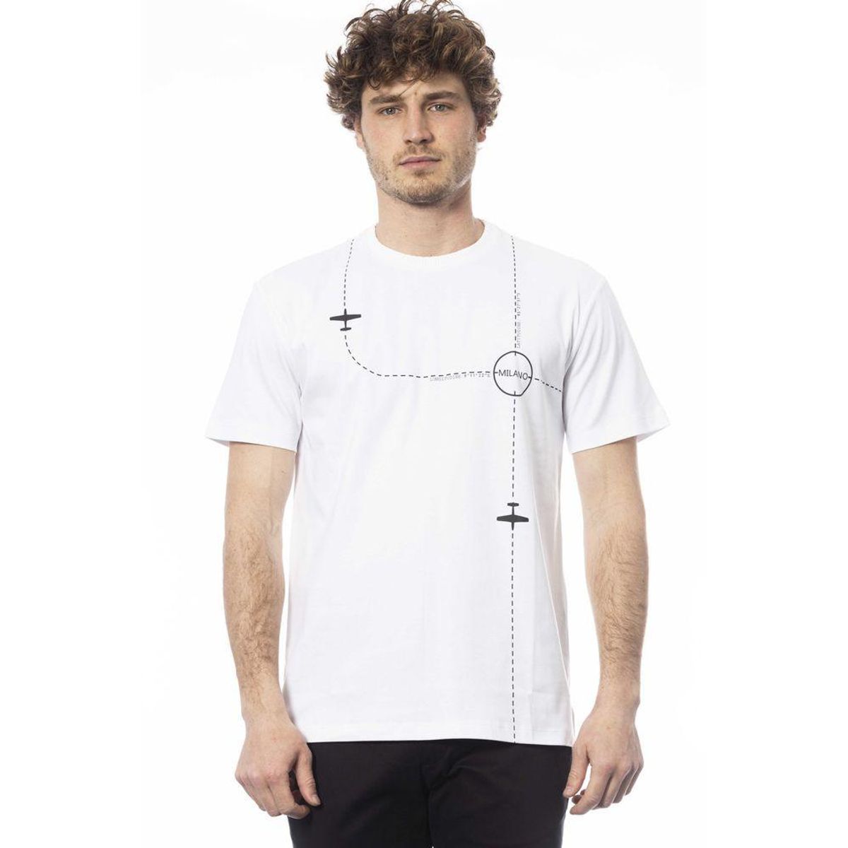 Trussardi Hvid Bomuld T-Shirt