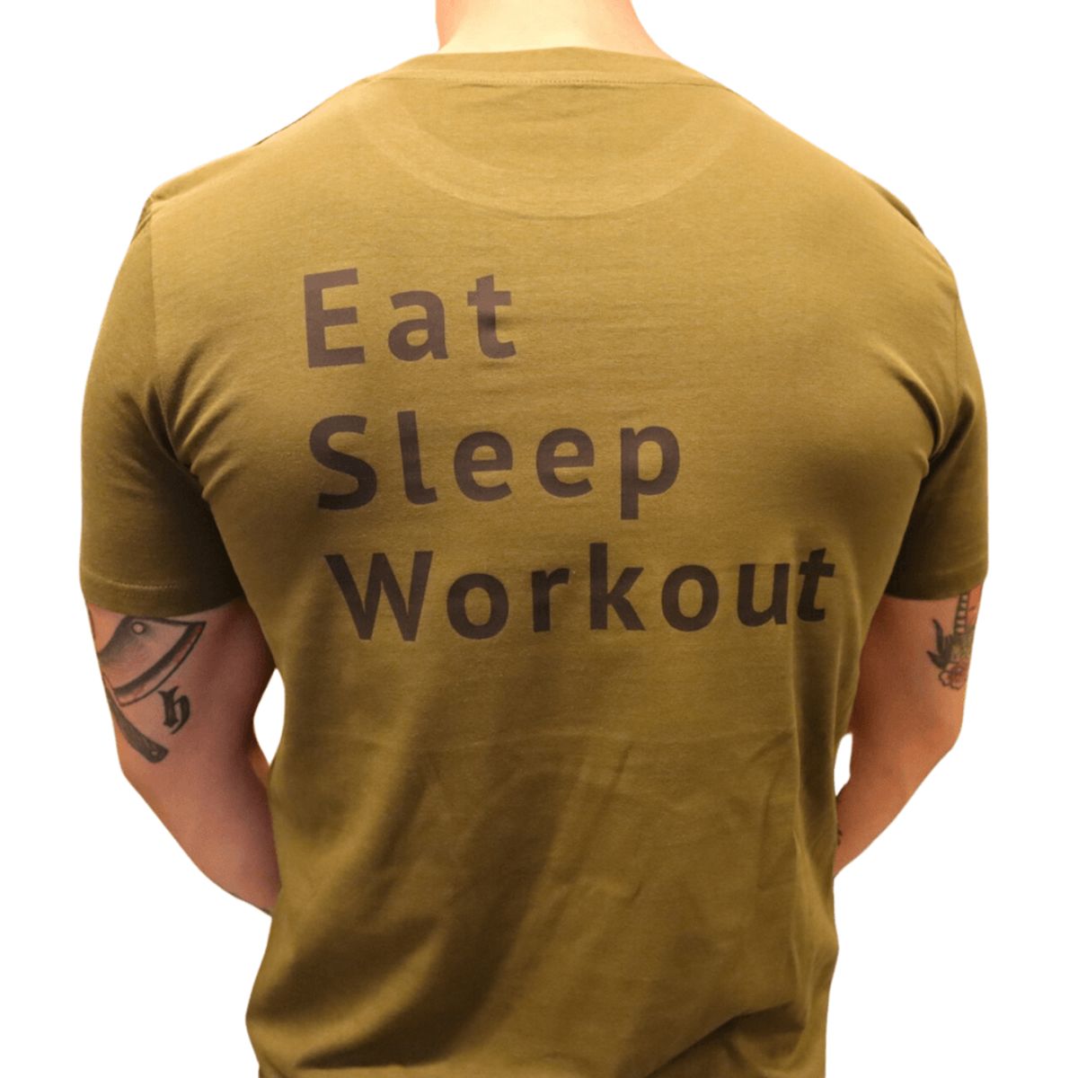 Trænings T-shirt - Army Eat Sleep Workout - XXL - Grøn