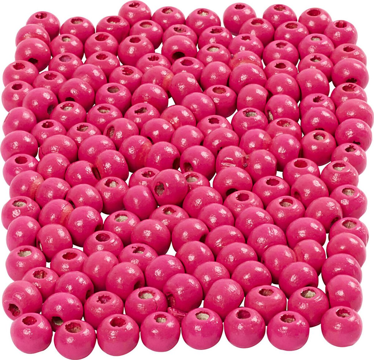 Træperler - ø 5 Mm - Hulstr. 1,5 Mm - Pink - 6 G - 150 Stk.