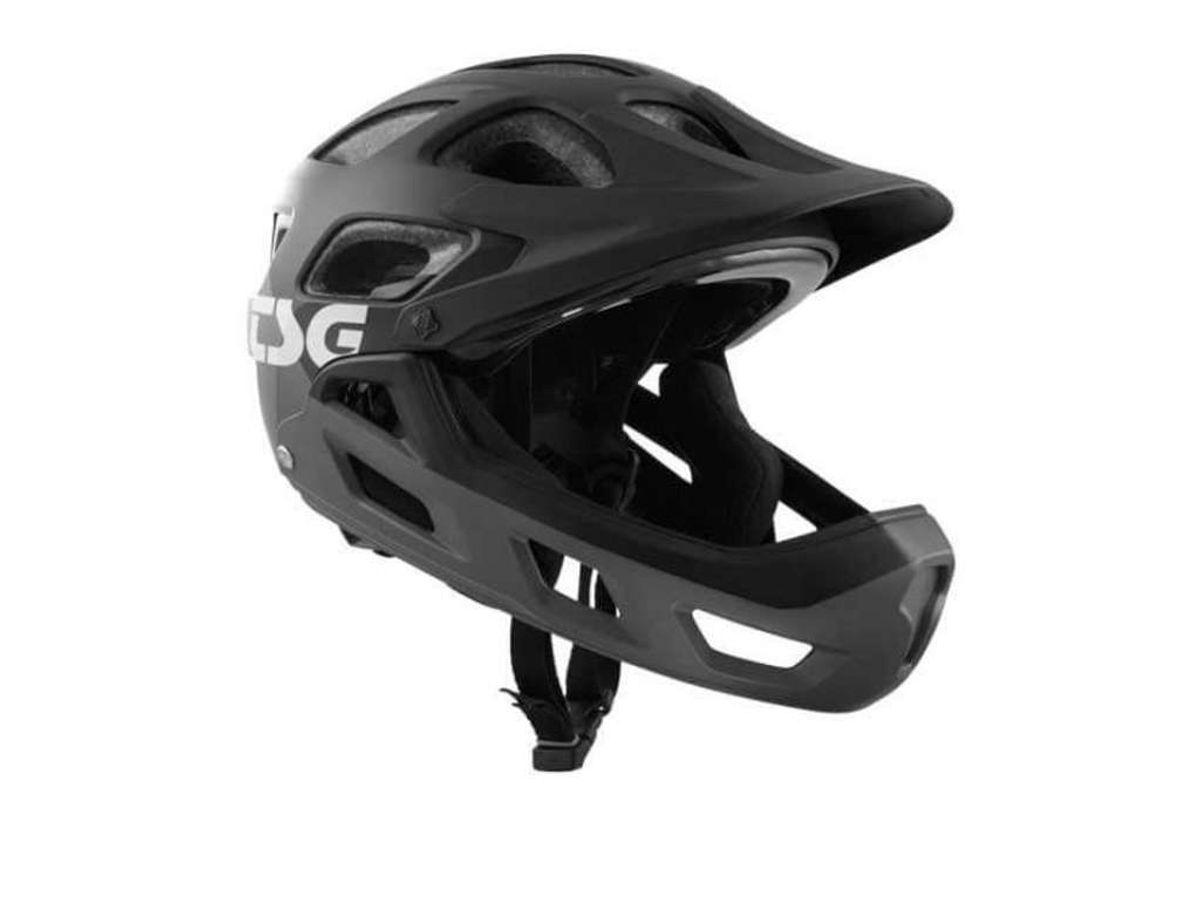 TSG Seek Youth - BMX/Mountain - Cykelhjelm fullface - Sort/grå - Str. 52-54 cm