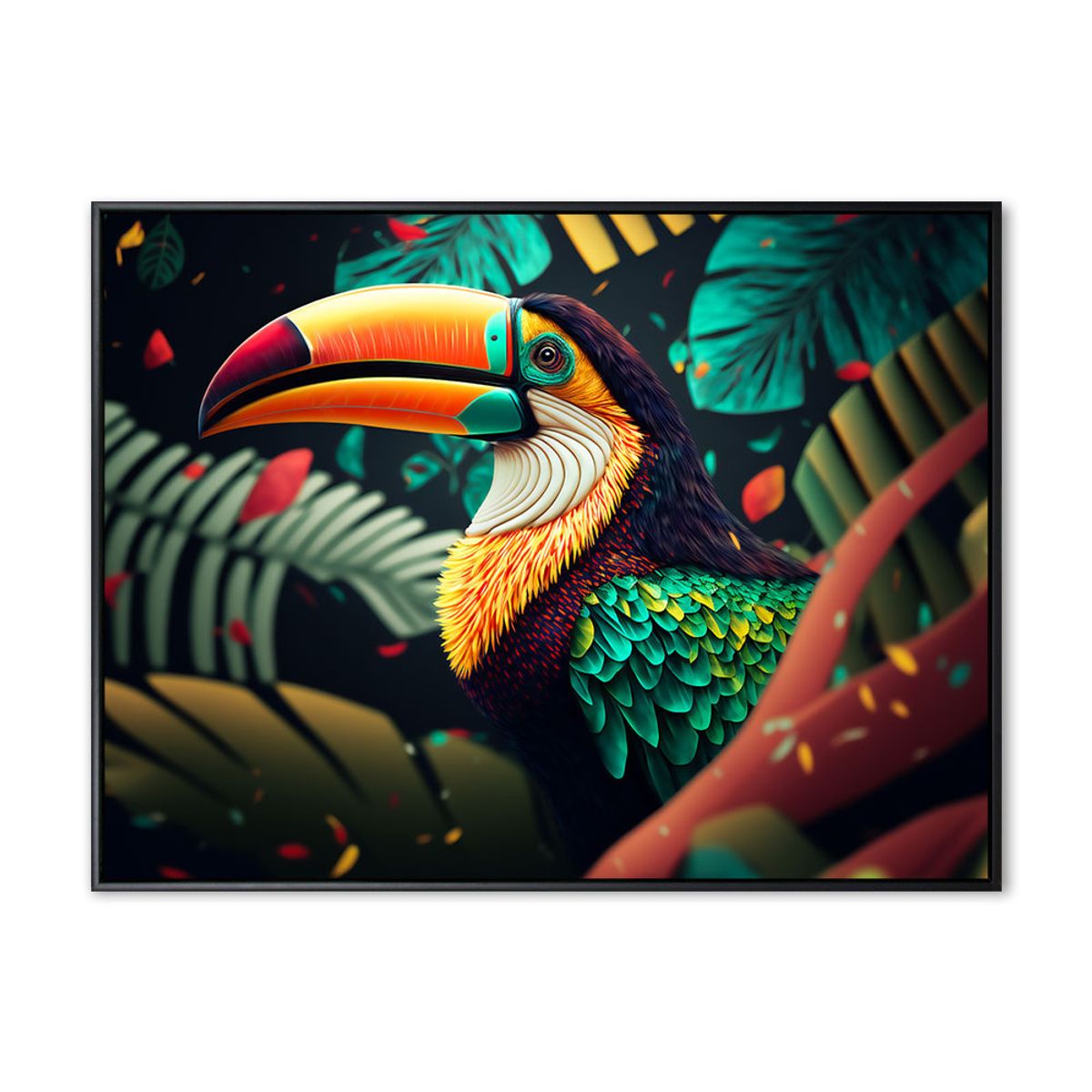 Tucan - 90x120 cm - Sort svæveramme