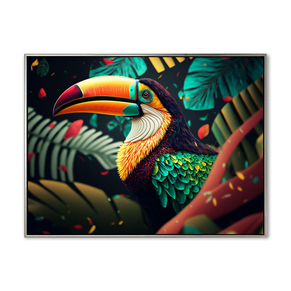 Tucan - 90x120 cm - Sølv svæveramme