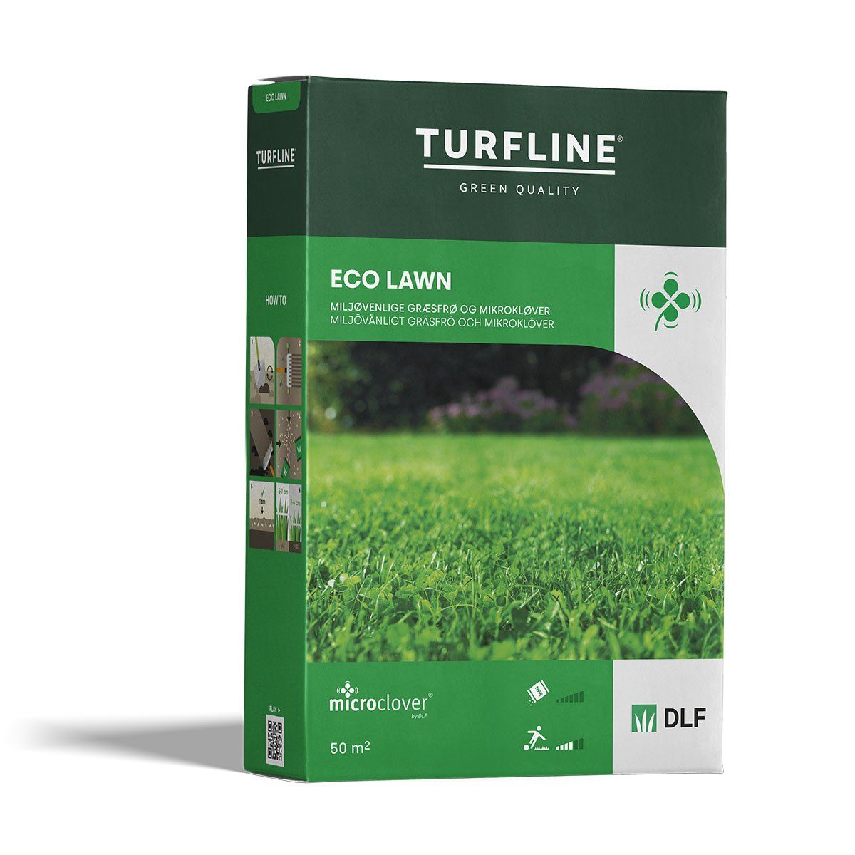 Turfline "Eco lawn" græsfrø med mikrokløver - 1,0 kg.