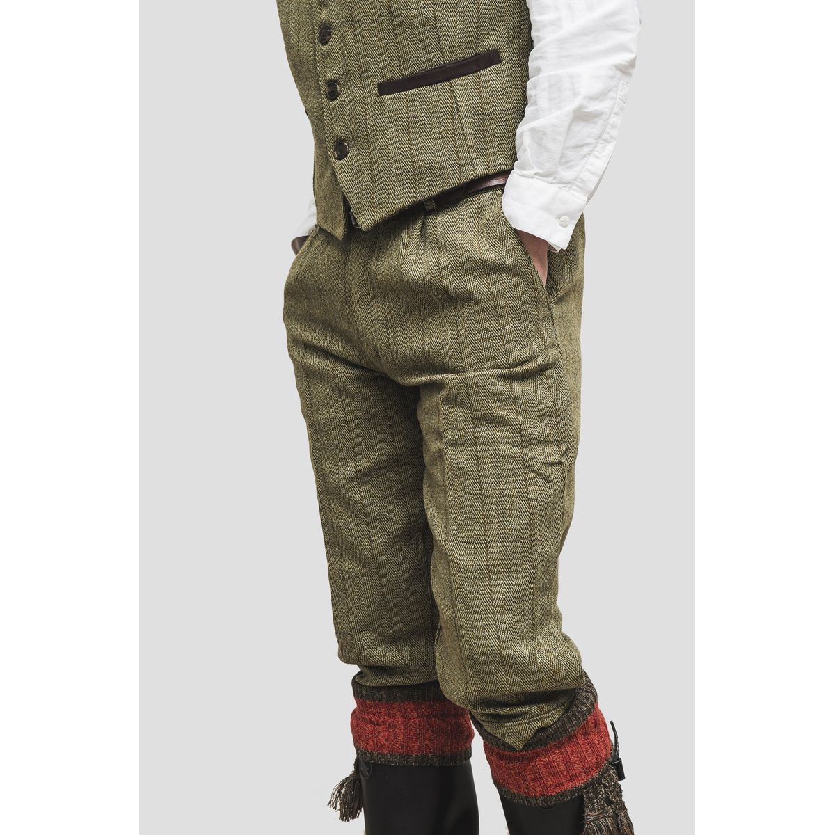 Tweed Breeks knæbukser (LANG udgave), lys salvie - 42 L