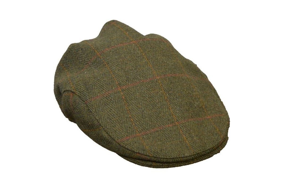 Tweed Country JUNIOR sixpence hat, mørk grøn - 48 cm