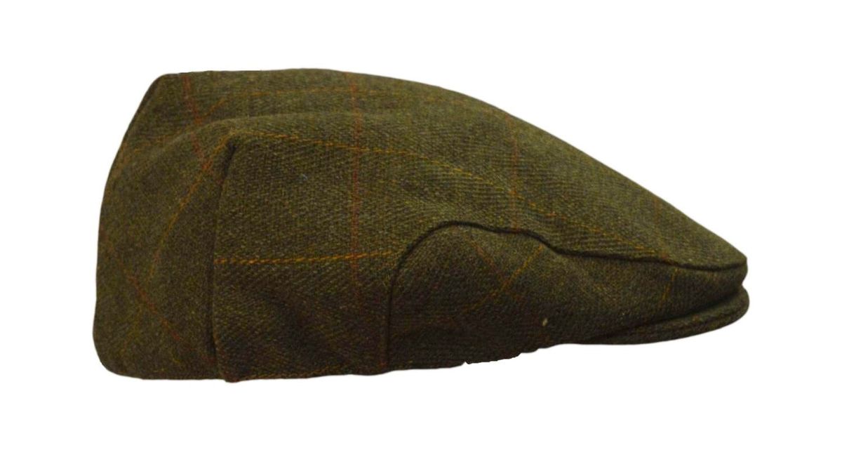 Tweed Country sixpence hat, mørk grøn - L - 59 cm