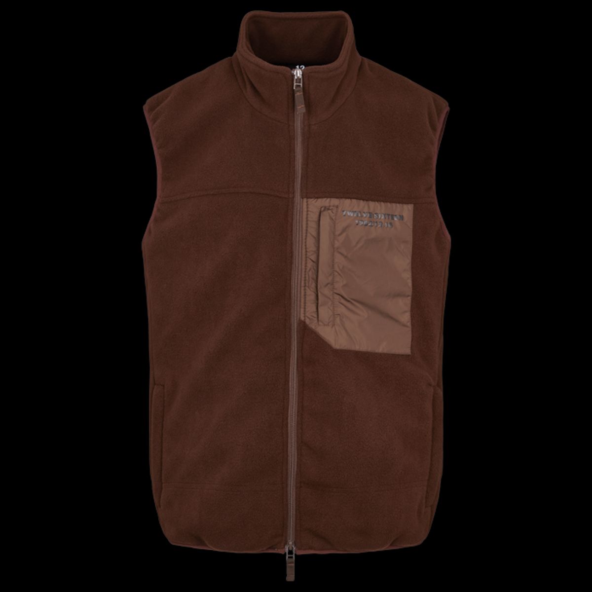 Twelve Sixteen Fleece Vest Brun - Small