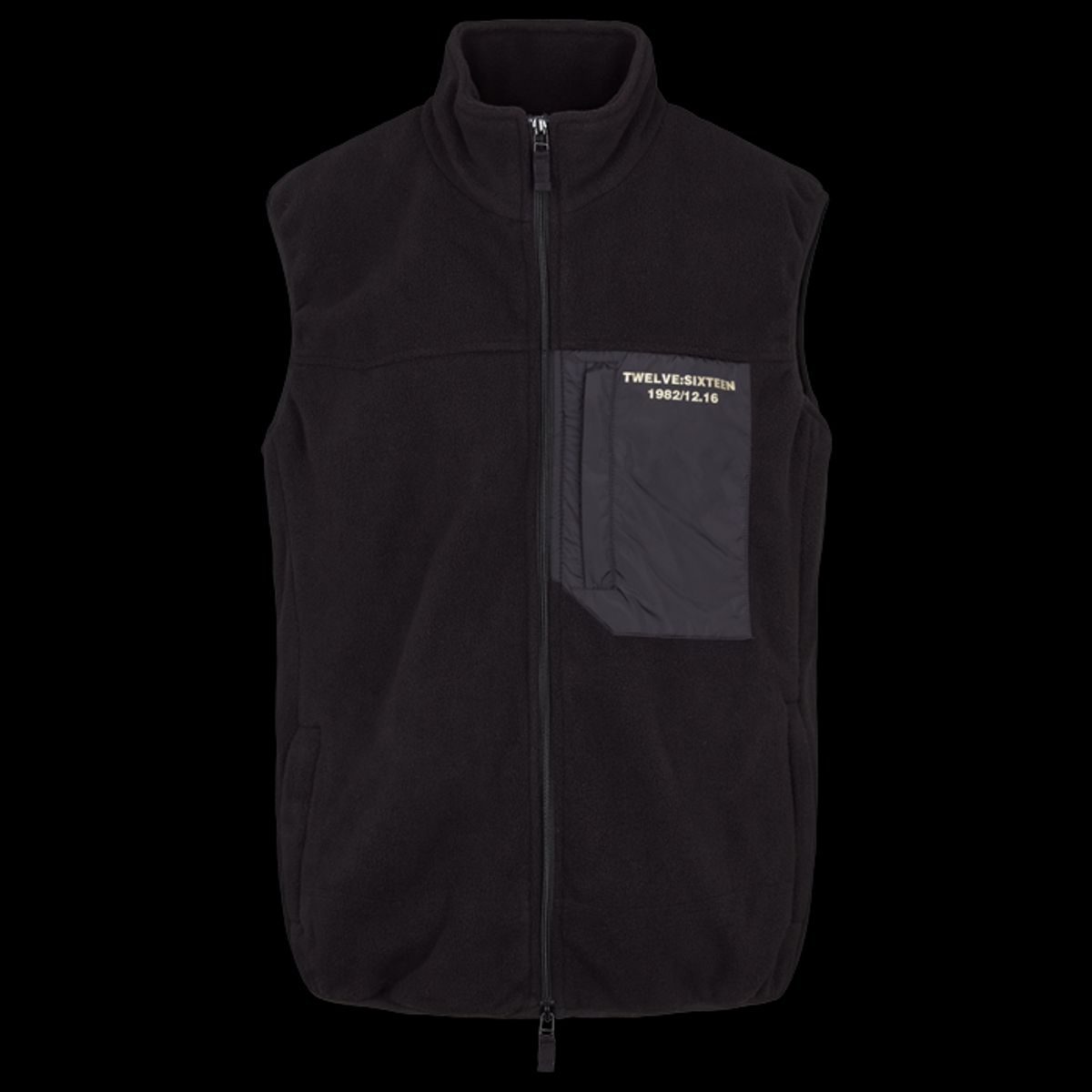 Twelve Sixteen Fleece Vest Sort - XXXL