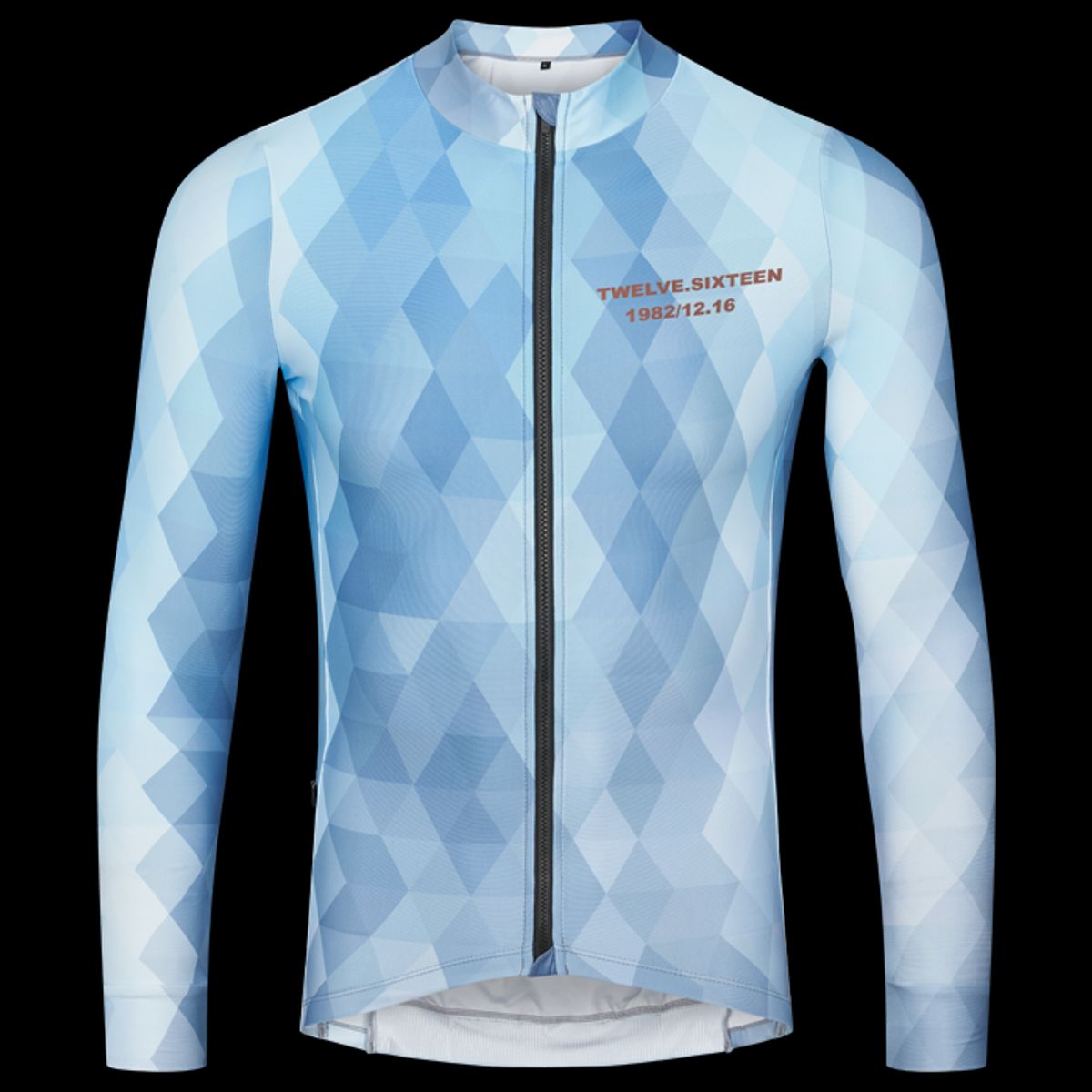 Twelve Sixteen Langærmet Cykeltrøje Sky L. Blue Multi - Large / Blue