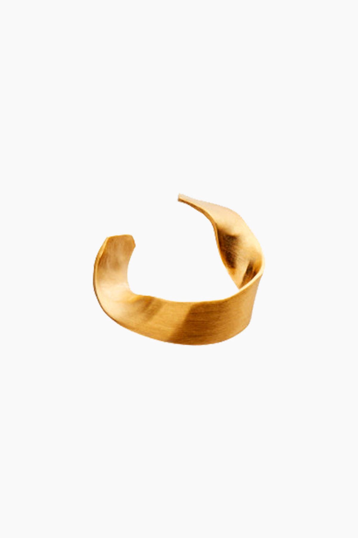 Twisted Hammered Ear Cuff - Gold - Stine A - Guld One Size