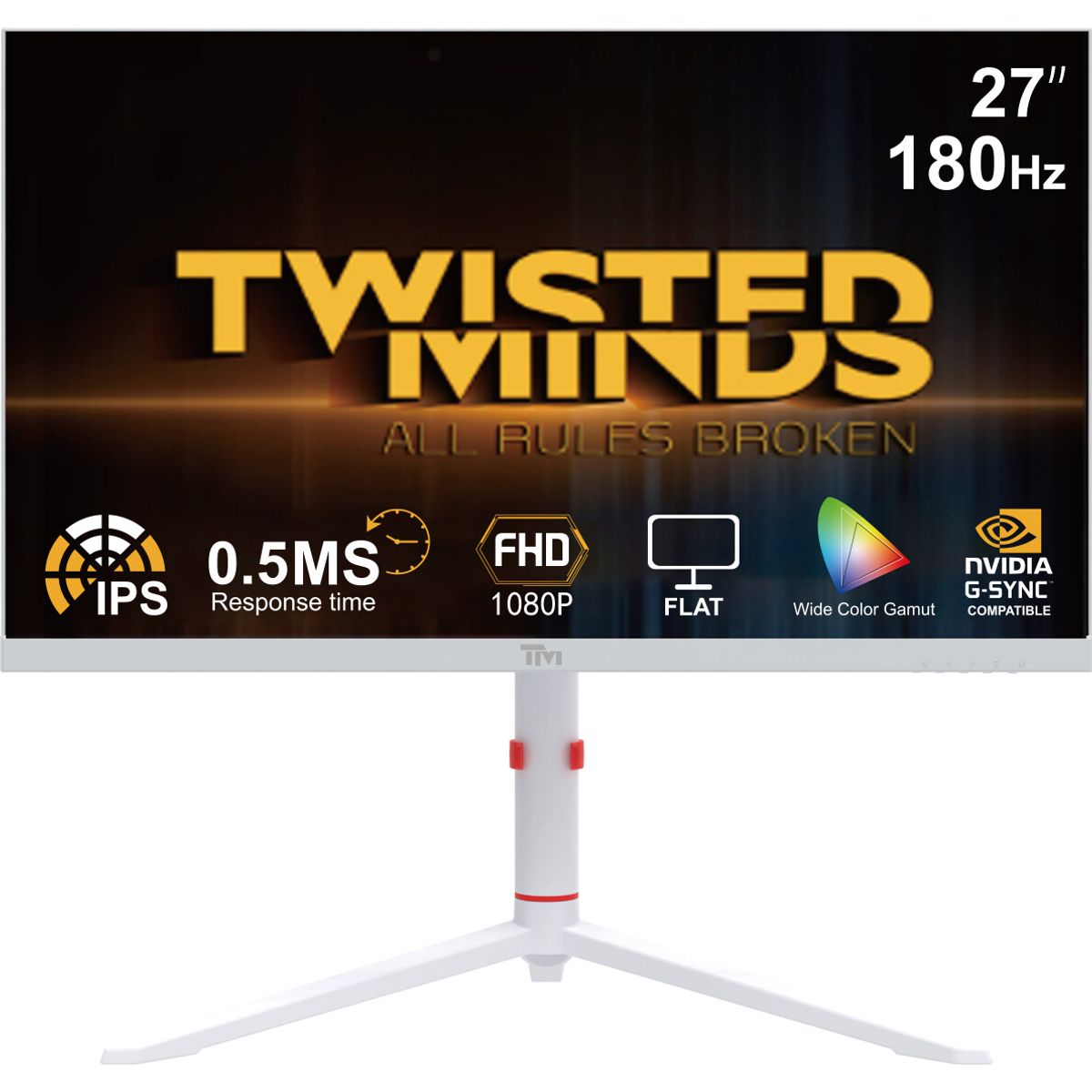 Twisted Minds - Arctic Pro Series 27 Fhd - 180hz 0.5ms Fast Ips Hdmi 2.1 Gaming Monitor - White