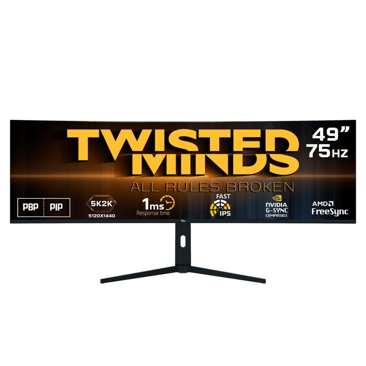 TWISTED MINDS CURVE GAMING MONITOR 49" 5K/2K - 75HZ