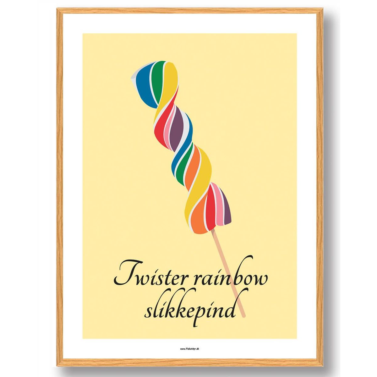 Twister rainbow slikkepind - plakat (Størrelse: L - 50x70cm (B2))