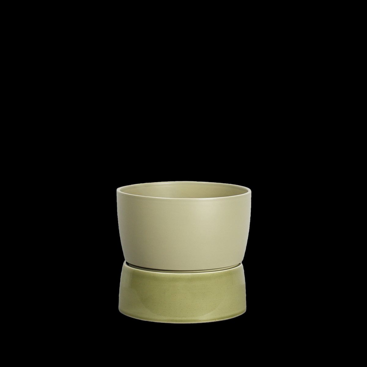 Two Tone Planter, Small - Artichoke green