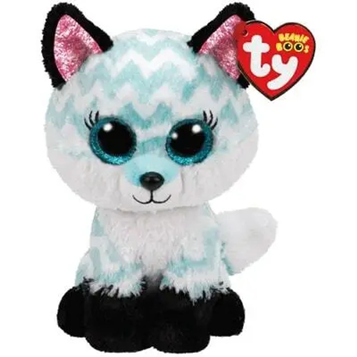 Ty Beanie Boos Atlas aqua chevron ræv 23 cm