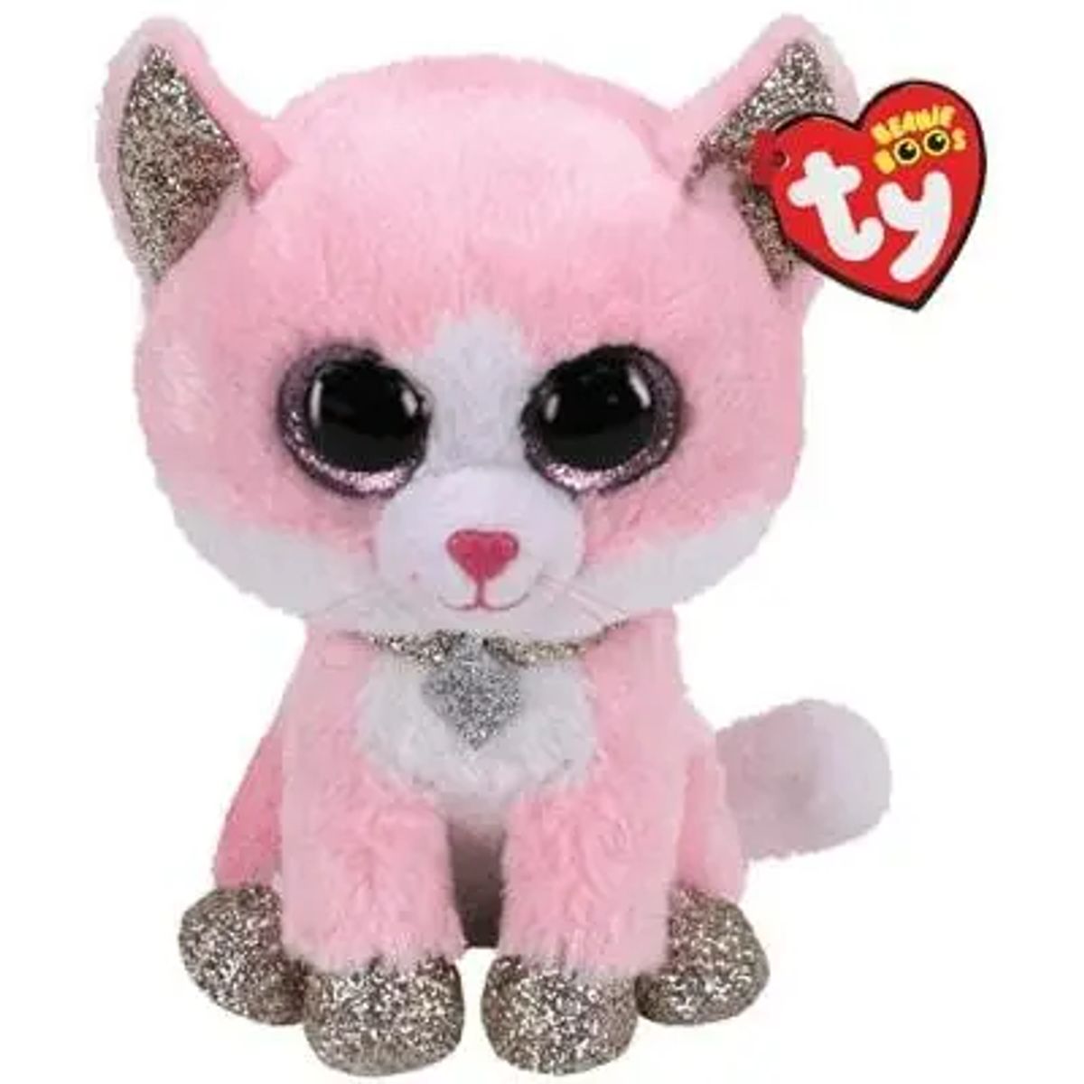 Ty Beanie Boos Fiona lyserød kat 23 cm