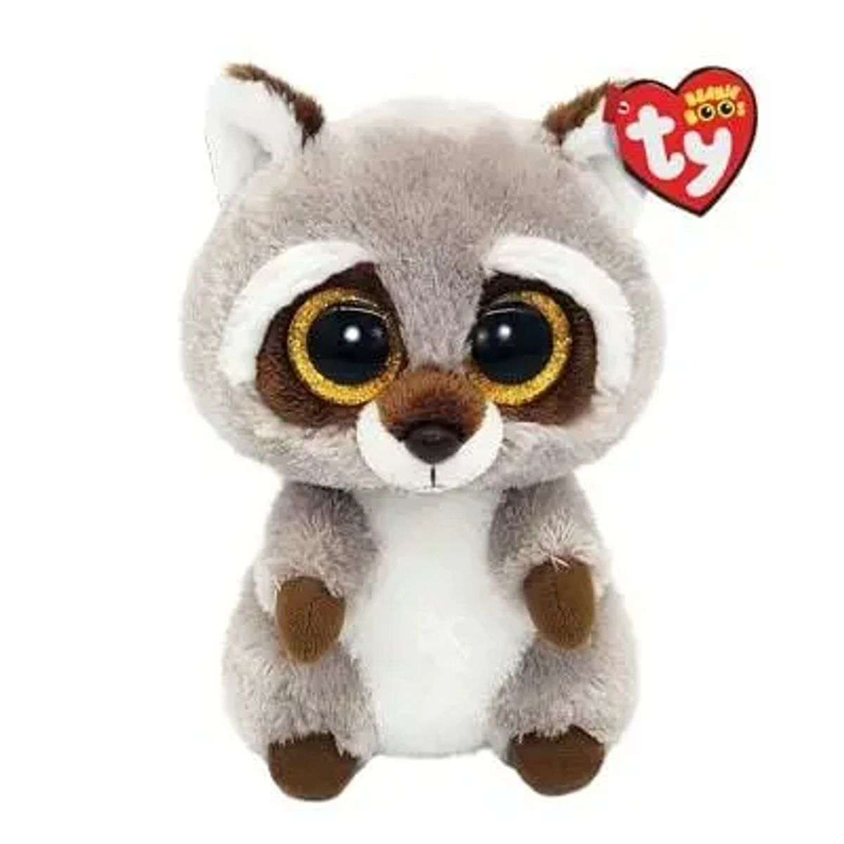 Ty Beanie Boos Oakie grå vaskebjørn 15,5 cm