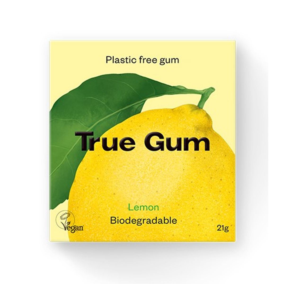 Tyggegummi Lemon - 21 gram - True Gum