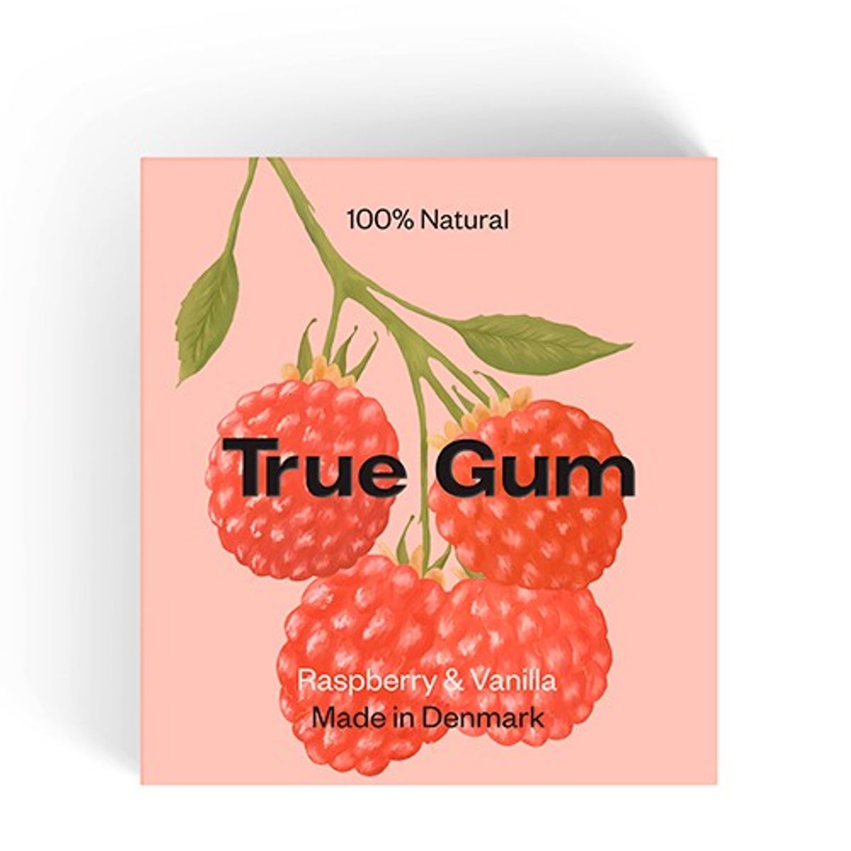 Tyggegummi Raspberry & Vanilla - 21 gram - True Gum